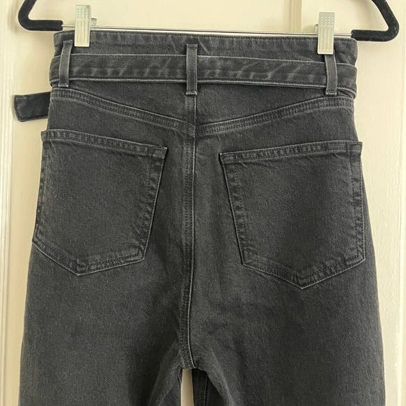 Reformation Kayo high + skinny jean (w/ belt!) | Size 28 | Washed Black (Erie) - Picture 9 of 15